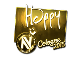 Sticker | Happy (Gold) | Cologne 2015