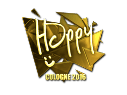 Sticker | Happy (Gold) | Cologne 2016