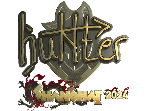 Sticker | huNter- (Gold) | Shanghai 2024