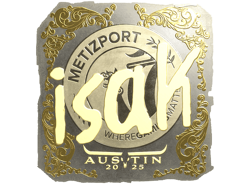 Sticker | isak (Gold) | Austin 2025
