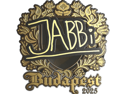 Sticker | jabbi (Gold) | Budapest 2025