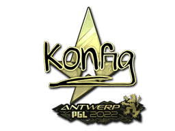 Sticker | k0nfig (Gold) | Antwerp 2022