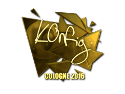 Sticker | k0nfig (Gold) | Cologne 2016