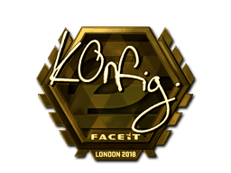 Sticker | k0nfig (Gold) | London 2018