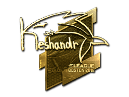 Sticker | keshandr (Gold) | Boston 2018