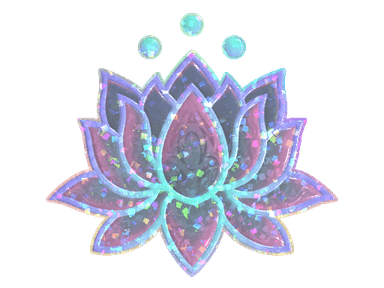 Sticker | Lotus (Glitter)