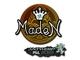 Sticker | maden (Glitter) | Antwerp 2022