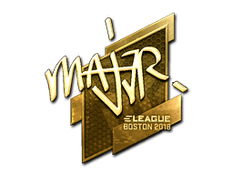 Sticker | MAJ3R (Gold) | Boston 2018