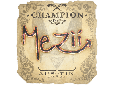 Sticker | mezii (Champion) | Austin 2025