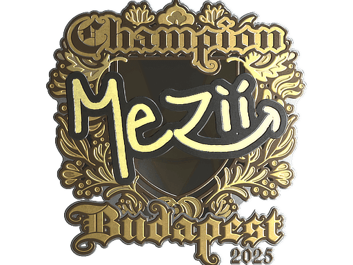 Sticker | mezii (Gold, Champion) | Budapest 2025