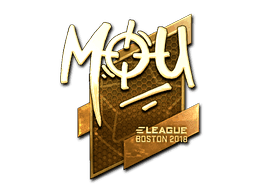 Sticker | mou (Gold) | Boston 2018