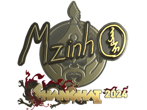 Sticker | mzinho (Gold) | Shanghai 2024