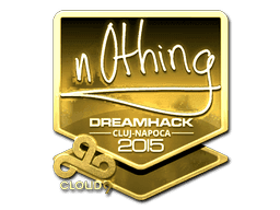 Sticker | n0thing (Gold) | Cluj-Napoca 2015