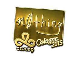 Sticker | n0thing (Gold) | Cologne 2015