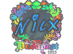 Sticker | nicx (Holo) | Budapest 2025