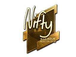 Sticker | Nifty (Gold) | Boston 2018