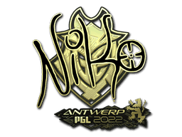 Sticker | NiKo (Gold) | Antwerp 2022