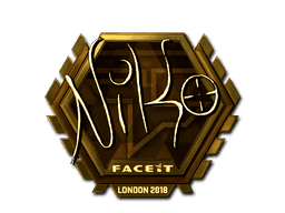 Sticker | NiKo (Gold) | London 2018