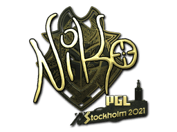 Sticker | NiKo (Gold) | Stockholm 2021