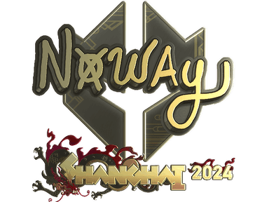 Sticker | noway (Gold) | Shanghai 2024