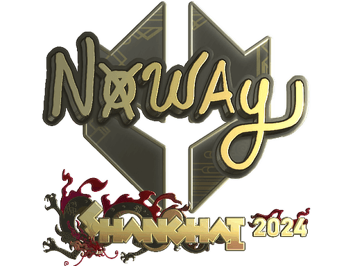 Sticker | noway (Gold) | Shanghai 2024