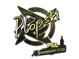 Sticker | Plopski (Gold) | Stockholm 2021