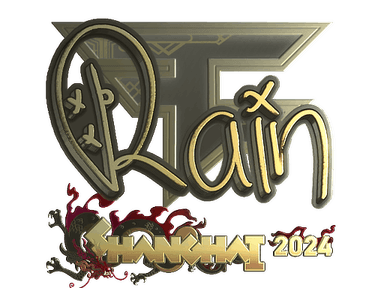 Sticker | rain (Gold) | Shanghai 2024