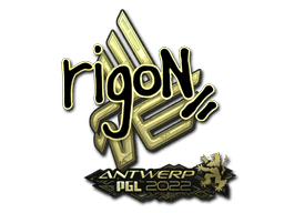 Sticker | rigoN (Gold) | Antwerp 2022