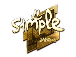 Sticker | s1mple (Gold) | Boston 2018