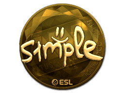 Sticker | s1mple (Gold) | Katowice 2019