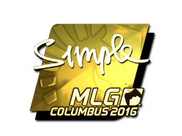 Sticker | s1mple (Gold) | MLG Columbus 2016