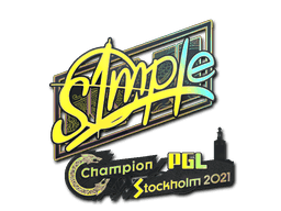 Sticker | s1mple (Holo) | Stockholm 2021