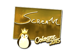 Sticker | ScreaM (Gold) | Cologne 2015