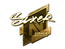 Sticker | SIXER (Gold) | Boston 2018