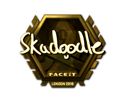 Sticker | Skadoodle (Gold) | London 2018