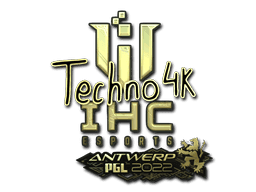 Sticker | Techno4K (Gold) | Antwerp 2022