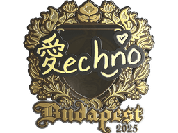 Sticker | Techno4K (Gold) | Budapest 2025