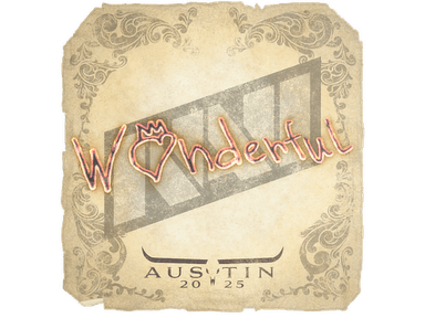 Sticker | w0nderful | Austin 2025