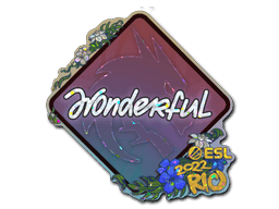 Sticker | w0nderful (Glitter) | Rio 2022