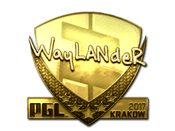 Sticker | wayLander (Gold) | Krakow 2017