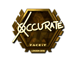 Sticker | xccurate (Gold) | London 2018