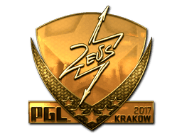 Sticker | Zeus (Gold) | Krakow 2017