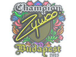 Sticker | ZywOo (Embroidered, Champion) | Budapest 2025