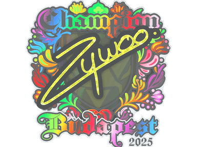 Sticker | ZywOo (Holo, Champion) | Budapest 2025