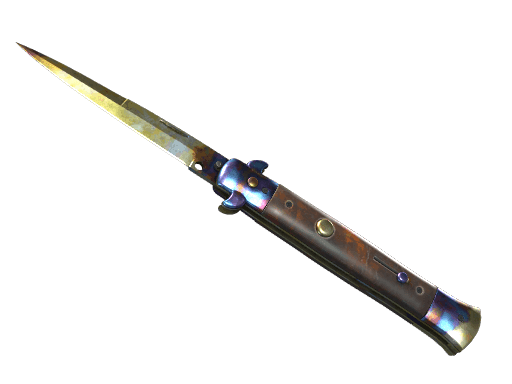 ★ Stiletto Knife | Case Hardened (Well-Worn)