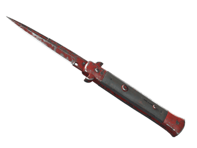 ★ Stiletto Knife | Crimson Web (Battle-Scarred)