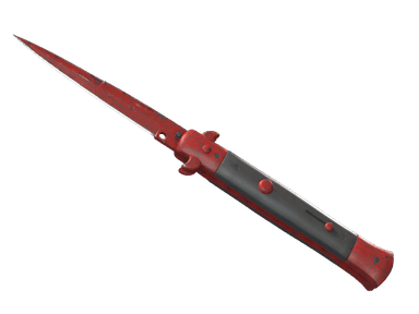 ★ Stiletto Knife | Crimson Web (Well-Worn)