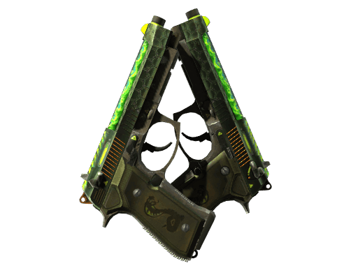 StatTrak™ Dual Berettas | Cobra Strike (Well-Worn)