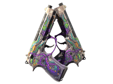StatTrak™ Dual Berettas | Flora Carnivora (Well-Worn)