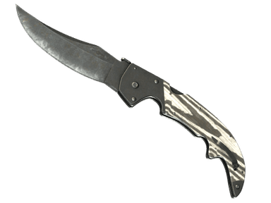 ★ Falchion Knife | Black Laminate (Well-Worn)